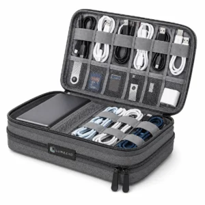 Lumeero | Heavy Duty Double Zip Electronics Accessory Bag
