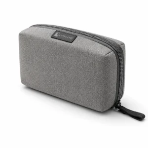 Lumeero | Minimalist Textured Grey Tech Organizer Pouch